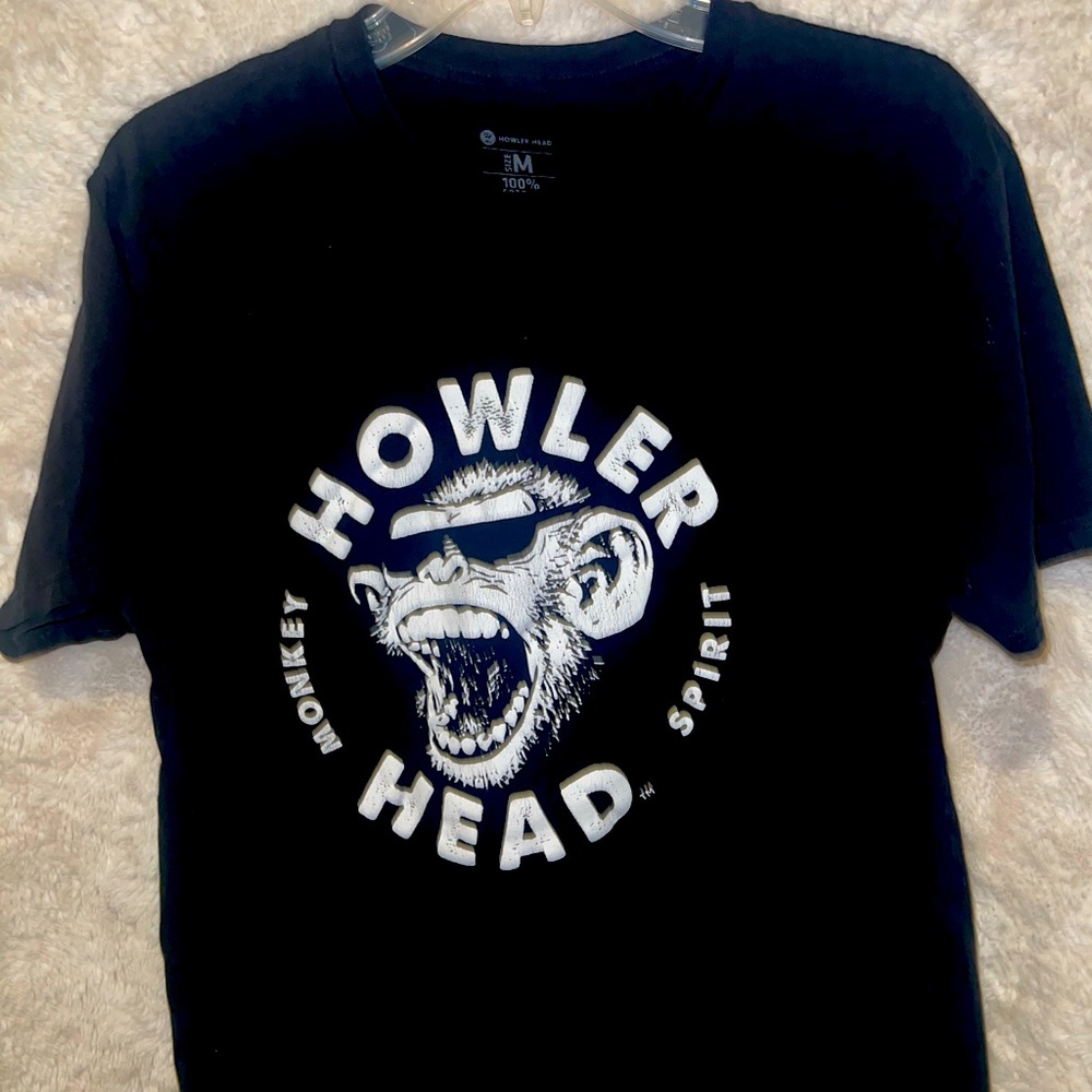 Howler Head Monkey Spirit Kentucky Bourbon Whiskey Black Tshirt Size M